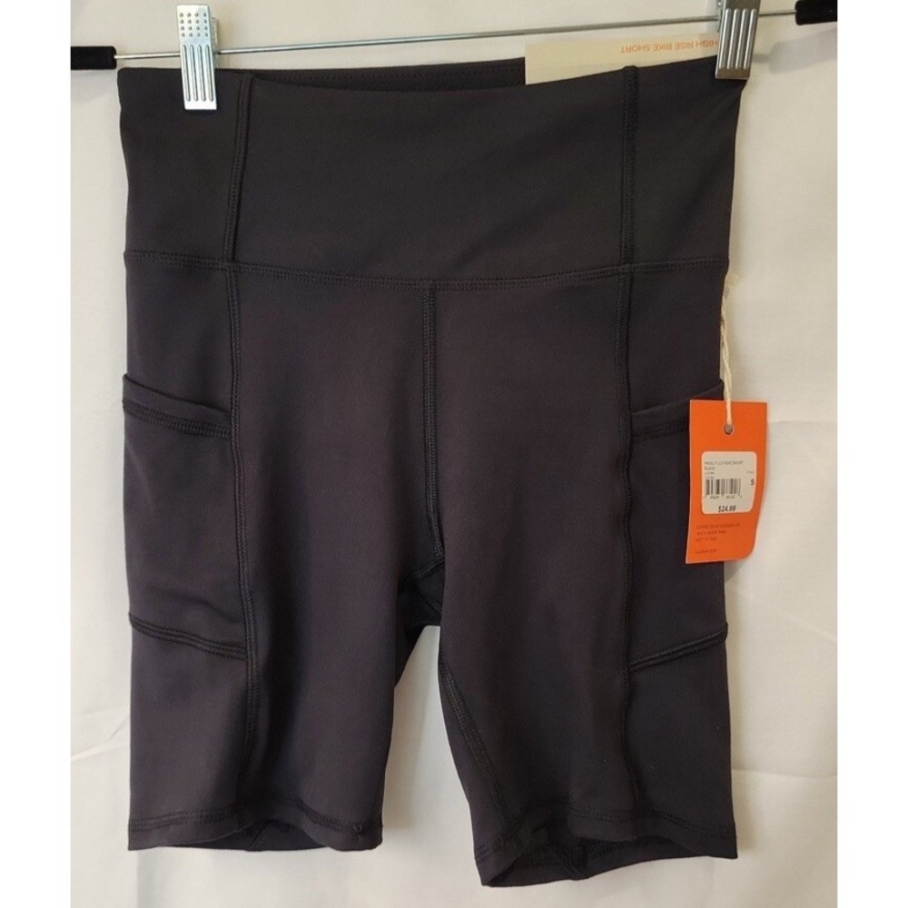 Freely Biker Shorts Womens Size Small Black Athletic Spandex High Rise NWT
